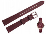 Fossil Jacqueline Burgundy Dial Burgundy Leather Strap Watch for Women  - ES4099