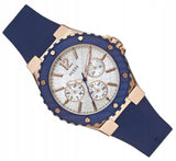 Guess Overdrive White Dial Blue Rubber Strap Watch for Women - W0149L5