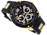 Guess Delta Black Dial Black Rubber Strap Watch for Men - GW0051G2