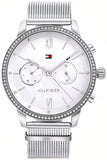 Tommy Hilfiger Blake Diamonds Silver Dial Silver Mesh Bracelet Watch for Women - 1782301