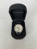 Emporio Armani Classic Quartz White Dial Silver Steel Strap Watch For Men - AR2430