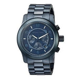 Michael Kors Runway Chronograph Blue Dial Blue Steel Strap Watch For Men - MK8538