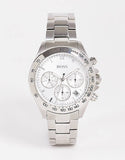 Hugo Boss Novia Chronograph Silver Dial Silver Steel Strap Watch for Women - 1502616