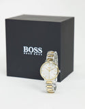 Hugo Boss Signature Silver Dial Two Tone Steel Strap Watch for Women - 1502568