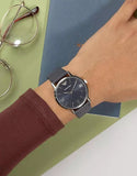 Emporio Armani Kappa Quartz Blue Dial Blue Leather Strap Watch For Women - AR11012