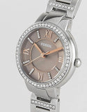 Fossil Virginia Taupe Dial Silver Steel Strap Watch for Women - ES4147