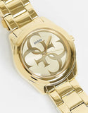 Guess G-Twist Gold Dial Gold Steel Strap Watch for Women - W1082L2