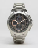 Michael Kors Ryker Chronograph Black Dial Silver Steel Strap Watch For Men - MK8528