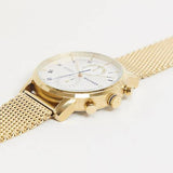 Tommy Hilfiger Kane White Dial Gold Mesh Bracelet Watch for Men - 1710403