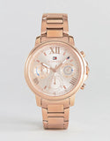 Tommy Hilfiger Claudia Rose Gold Dial Rose Gold Steel Strap Watch for Women - 1781743