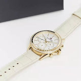 Tommy Hilfiger Ari Diamonds White Dial Cream Leather Strap Watch for Women - 1781982