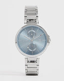 Tommy Hilfiger Angela Blue Dial Silver Steel Strap Watch for Women - 1782126