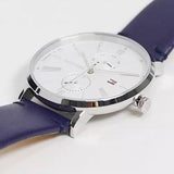 Tommy Hilfiger Jenna White Dial Blue Leather Strap Watch for Women - 1782072