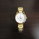 Tommy Hilfiger Quartz White Dial Gold Steel Strap Watch for Men - 1791455