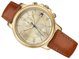 Tommy Hilfiger Claudia Rose Gold Dial Brown Leather Strap Watch for Women - 1781818