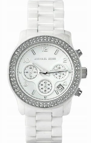 Michael Kors Runway White Dial White Steel Strap Watch for Women - MK5188