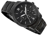 Fossil Neutra Chronograph Black Dial Black Steel Strap Watch for Men - FS5474