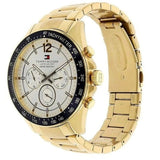 Tommy Hilfiger Luke Chronograph White Dial Gold Steel Strap Watch for Men - 1791121