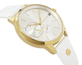 Tommy Hilfiger Brooklyn Quartz White Dial White Leather Strap Watch for Women - 1782018