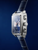 Tag Heuer Monaco Automatic Chronograph Blue Dial Blue Leather Strap Watch for Men - CBL2111.FC6453