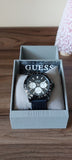 Guess Odyssey Quartz Black Dial Black Silicone Strap Watch For Men - W1108G3