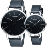 Calvin Klein Even Black Dial Black Leather Strap Watch for Women - K7B211C1