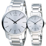 Calvin Klein City Silver Dial Silver Steel Strap Watch for Women - K2G23126