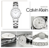 Calvin Klein Simplicity White Dial Silver Steel Strap Watch for Women - K4323126