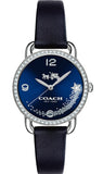 Coach Delancey Navy Blue Dial Blue Leather Strap Watch for Women - 14502668