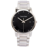 Calvin Klein City Chronograph Black Dial Silver Steel Strap Watch for Men - K2G2G14Y