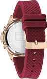 Tommy Hilfiger Haven Quartz White Dial Red Rubber Strap Watch For Women - 1782200