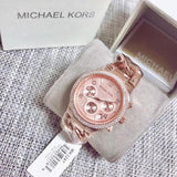 Michael Kors Runway Rose Gold Dial Rose Gold Steel Strap Watch for Women - MK3247