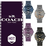 Coach Perry Purple Dial Purple Mesh Bracelet Watch for Women - 14503823