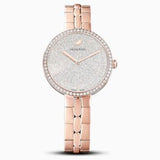 Swarovski Cosmopolitan Diamond Powder Silver Dial Rose Gold Steel Strap Watch for Women - 5517803