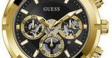 Guess Continental Black Dial Black Rubber Strap Watch for Men - GW0262G2