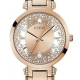 Guess Crystal Clear Rose Gold Dial Rose Gold Steel Strap Watch for Women - GW0470L3