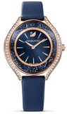 Swarovski Crystalline Aura Blue Dial Blue Leather Strap Watch for Women - 5519447