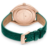 Swarovski Crystalline Aura Green Dial Green Leather Strap Watch for Women - 5644078