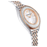 Swarovski Crystalline Aura Silver Dial Rose Gold Steel Strap Watch for Women - 5519459