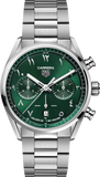 Tag Heuer Carrera Automatic Chronograph Limited Edition Green Dial Silver Steel Strap Watch for Men - CBN2014.EB0240