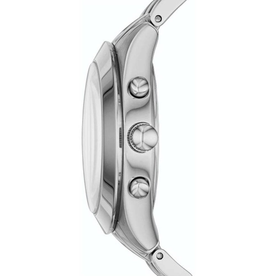Marc Jacobs Peeker Chronograph Silver Dial Silver Steel Strap Watch for Women - MBM3371