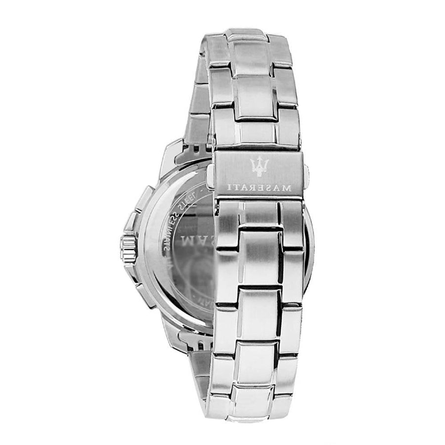 Maserati Successo Chronograph Black Dial Silver Steel Strap Watch For Men - R8873621009