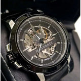 Maserati Automatic Black Dial Black Leather Strap Watch For Men - R8821119007