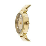 Guess Crystal Clear Analog Gold Dial Gold Steel Strap Watch for Women - GW0470L2