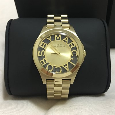 Marc Jacobs Henry Gold Dial Gold Steel Strap Watch for Women - MBM3292