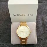 Michael Kors Jaryn Analog Quartz Gold Dial Gold Steel Strap Watch For Women - MK3500