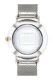 Coach Perry White Dial Silver Mesh Bracelet Watch for Women - 14503124