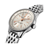 Breitling Navitimer Automatic 35 White Dial Silver Steel Strap Watch for Men - A17395F41G1A1