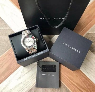 Marc Jacobs Henry Skeleton Silver Dial Silver Steel Strap Watch for Women - MBM3262