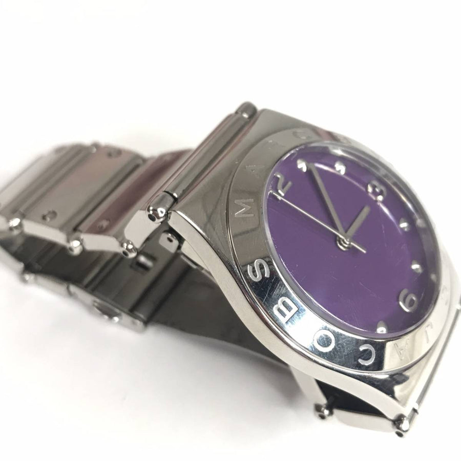 Marc Jacobs Purple Dial Silver Steel Strap Watch for Women - MBM3032